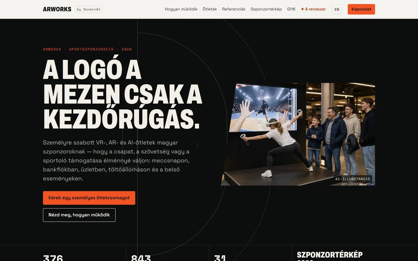 PitchArena – sportszponzorációs kampányrendszer az ARworks-nek