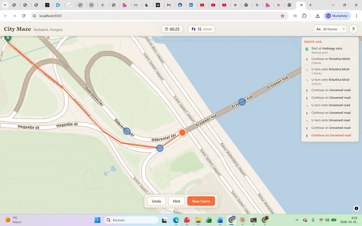 CityMaze navigációs játék