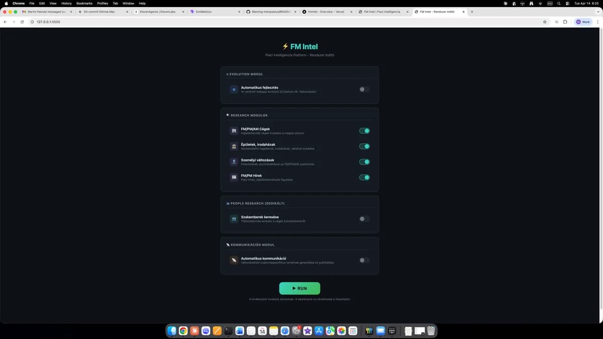 FMIntel - Önjáró web oldal