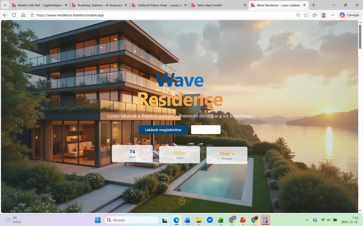 Társasház sales weblap