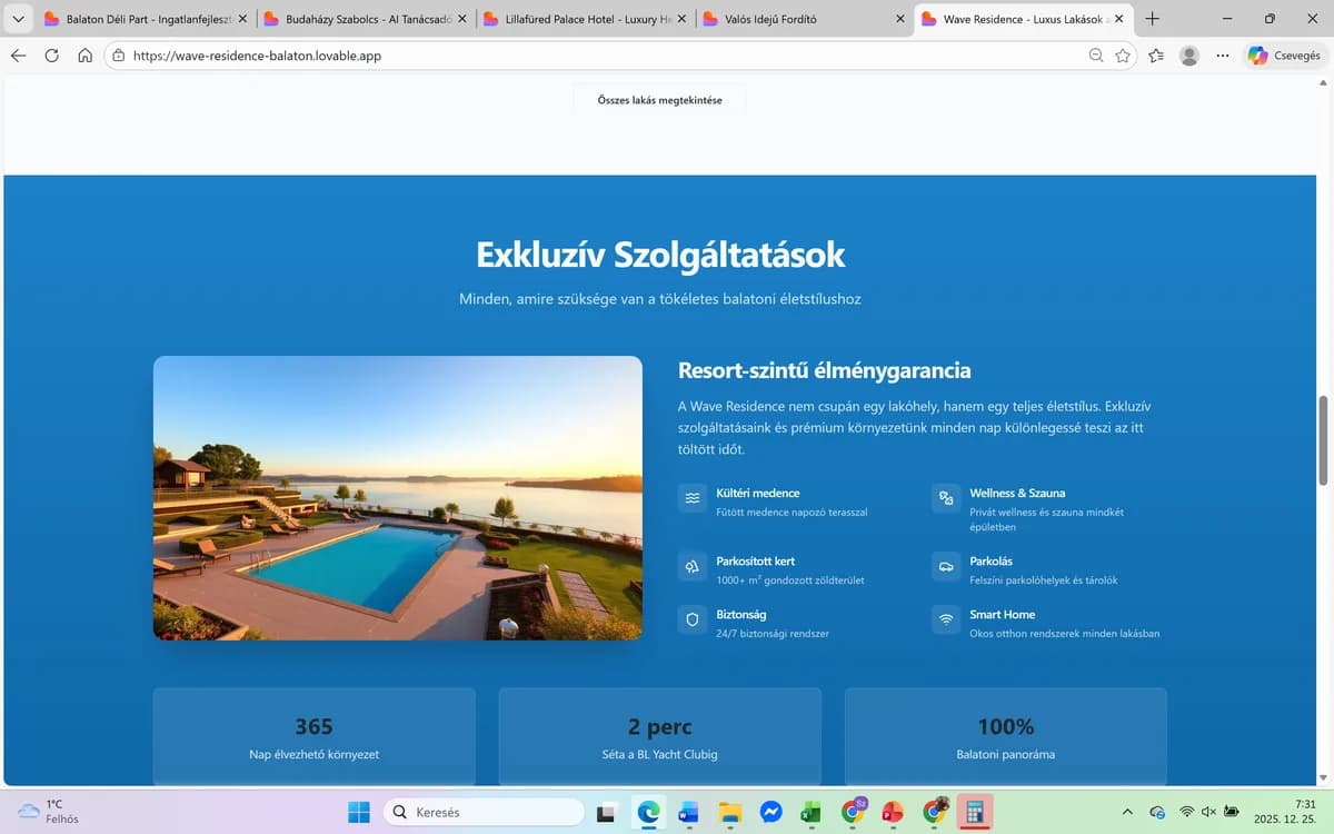 Társasház sales weblap – képernyőkép 3