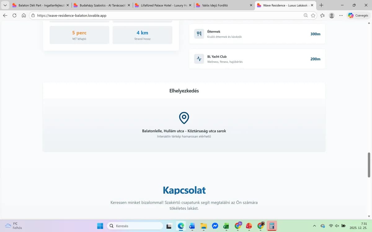 Társasház sales weblap – képernyőkép 4