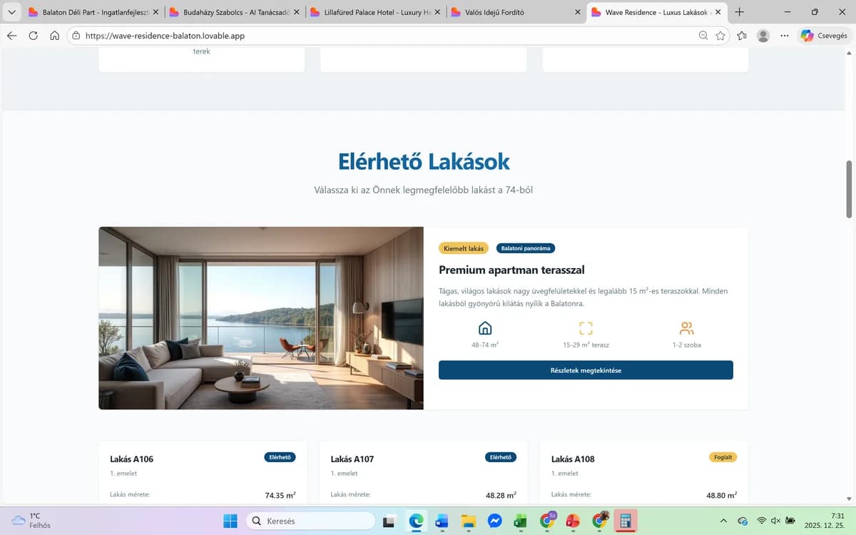 Társasház sales weblap – képernyőkép 5
