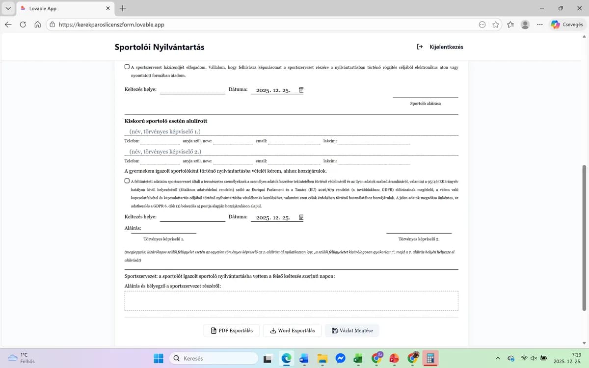 Webes Űrlapkitöltő – képernyőkép 2